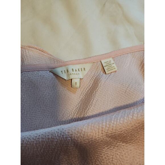 TED BAKER LONDON Sz 1 (XS) Dusty Pink Scoop Neckline Camisole Tank Top New - Picture 8 of 9